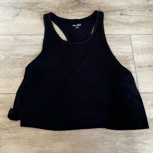 Black Cropped Tank Top